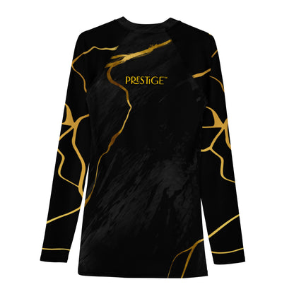 T-shirt de Compression pour Homme Prestige™ Marbre Noir & Or Filament