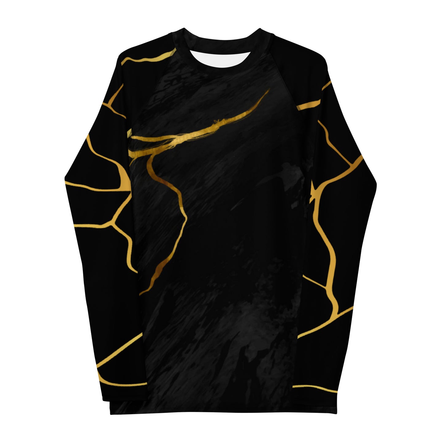 T-shirt de Compression pour Homme Prestige™ Marbre Noir & Or Filament