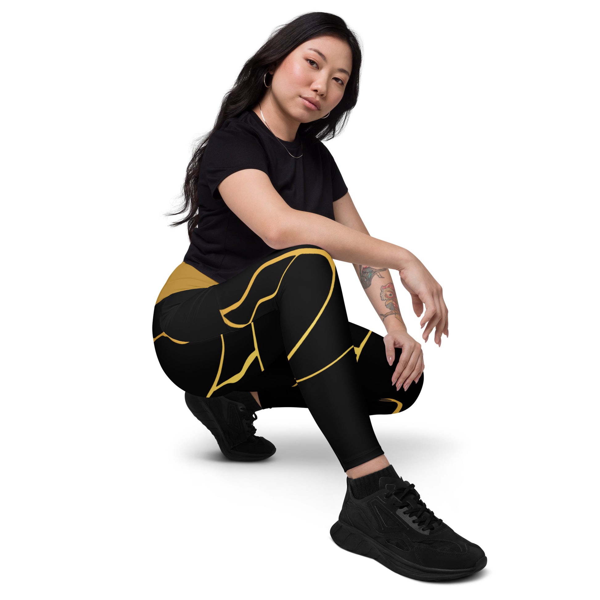 Leggings avec poches Prestige™ Noir/Or et Or Filament - Prestige SXM