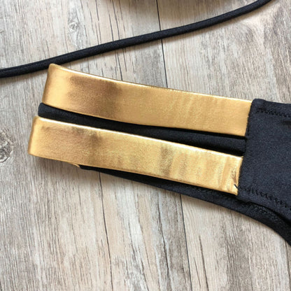 Bronzage bikini Noir et Or - Prestige SXM