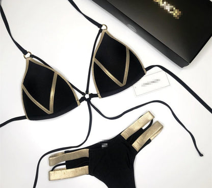 Bronzage bikini Noir et Or - Prestige SXM