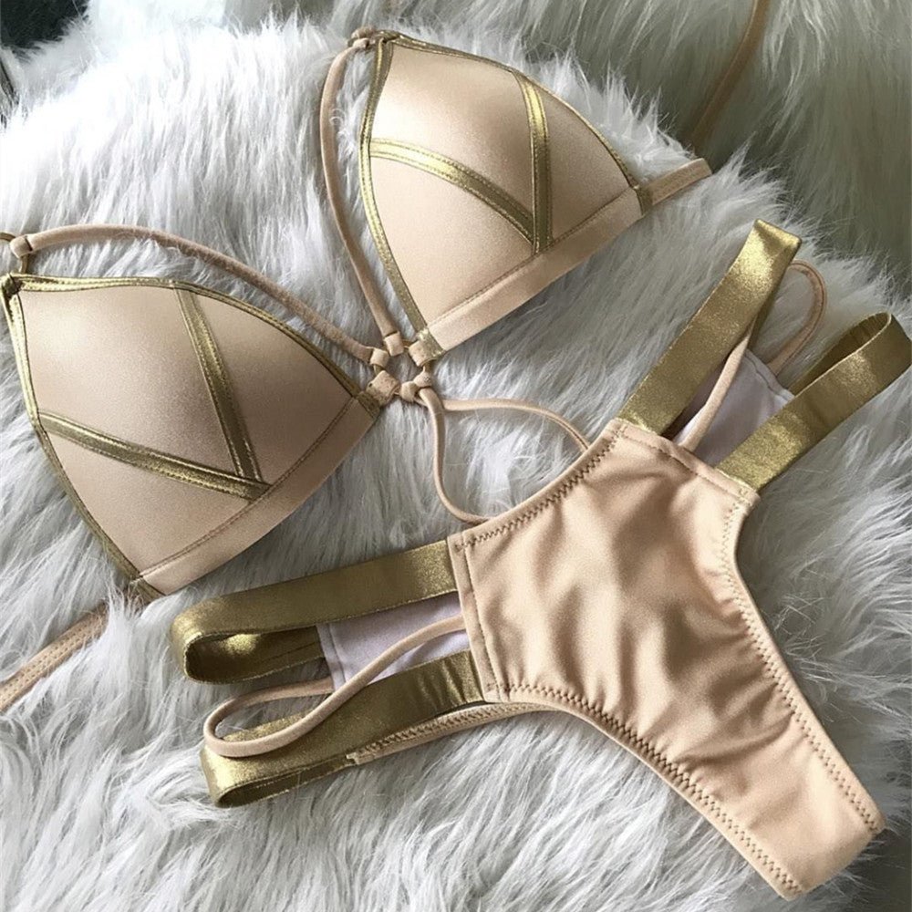 Bronzage bikini Noir et Or - Prestige SXM
