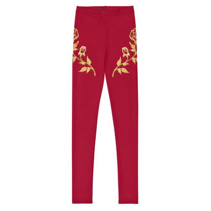 Legging Pour Ado Prestige™ Vin et Or Petite Fleur - Prestige SXM