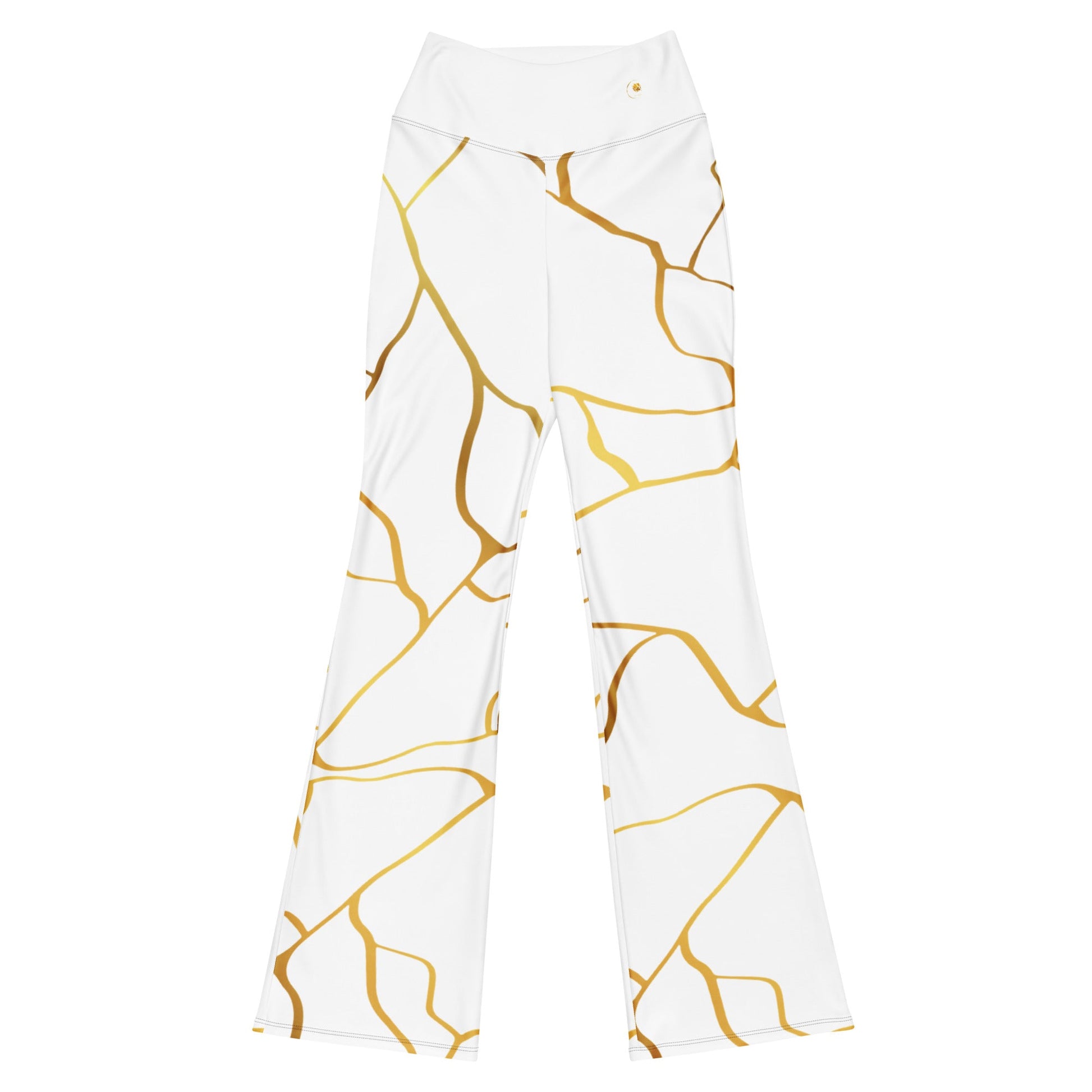 Leggings évasés Prestige™ Blanc et Or Filament - Prestige SXM