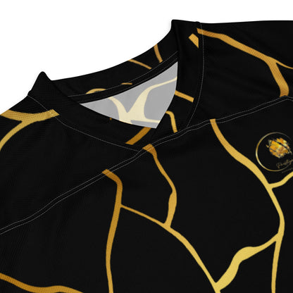 Maillot de hockey Prestige™ Noir & Or à Manches Blanches - Prestige SXM