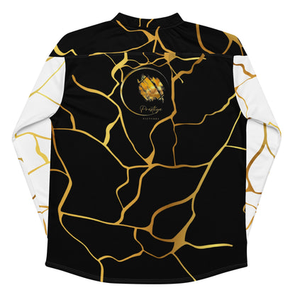 Maillot de hockey Prestige™ Noir & Or à Manches Blanches - Prestige SXM