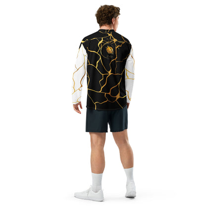 Maillot de hockey Prestige™ Noir & Or à Manches Blanches - Prestige SXM