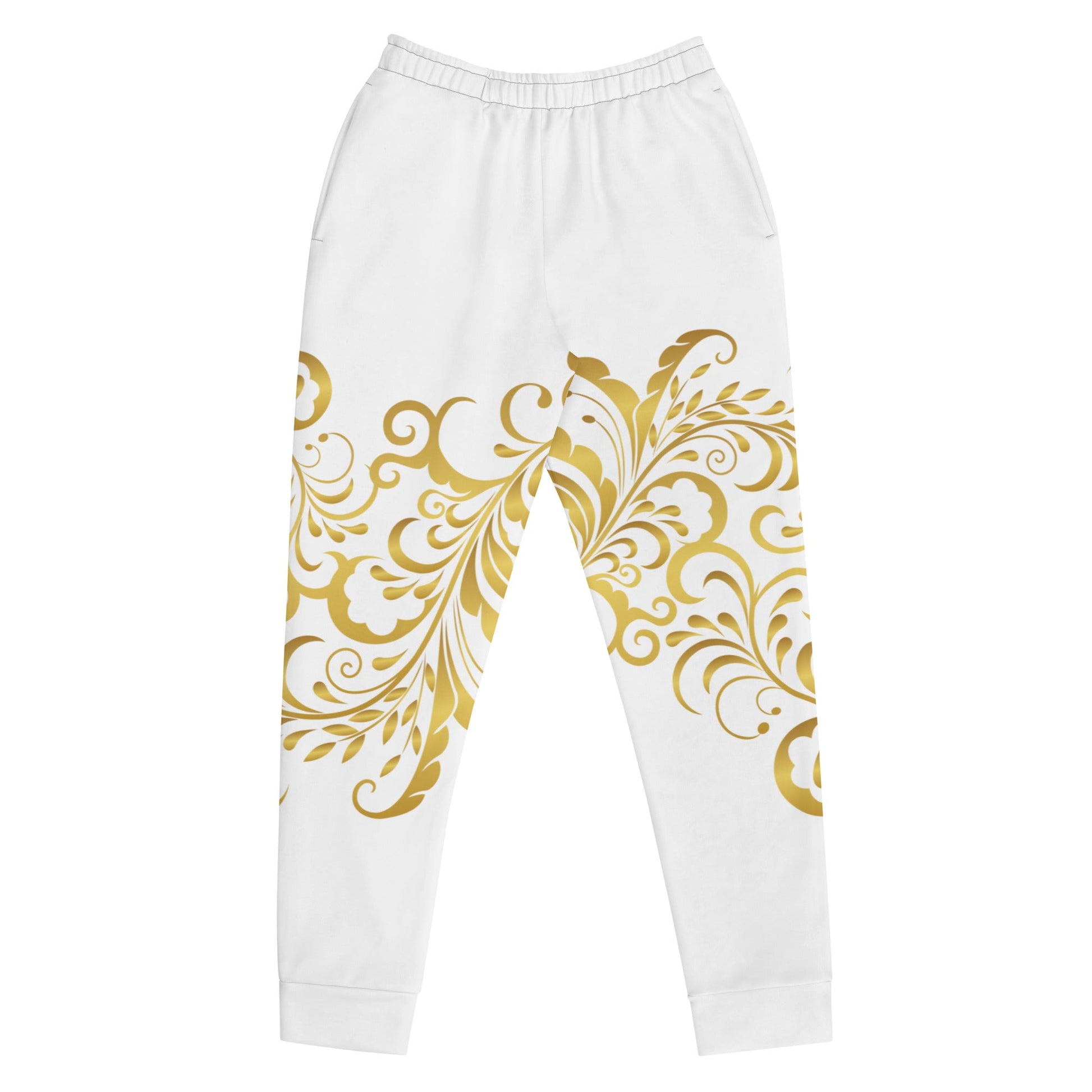 Pantalon de Jogging Prestige™ Blanc et Or Floraison Pour Femme - Prestige SXM