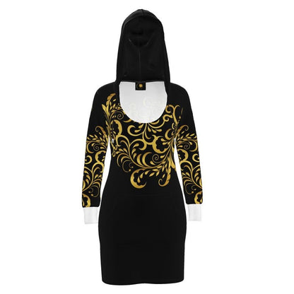 Robe à capuche Prestige™ Noir et Or Floraison - Prestige SXM