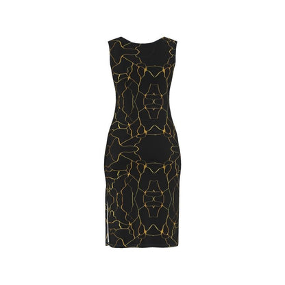 Robe moulante en Jersey Prestige™ Noir et Or Filament - Prestige SXM