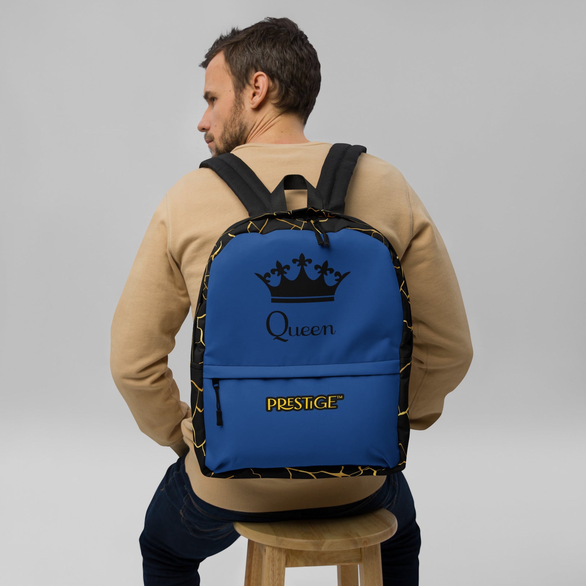 Sac à dos Prestige™ Noir et Navy Filament d'Or "QUEEN" - Prestige SXM