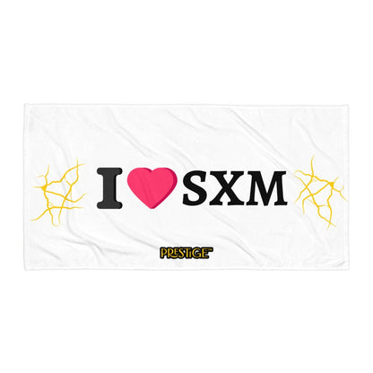 Serviette Prestige™ LOVE SXM Blanc et Or - Prestige SXM