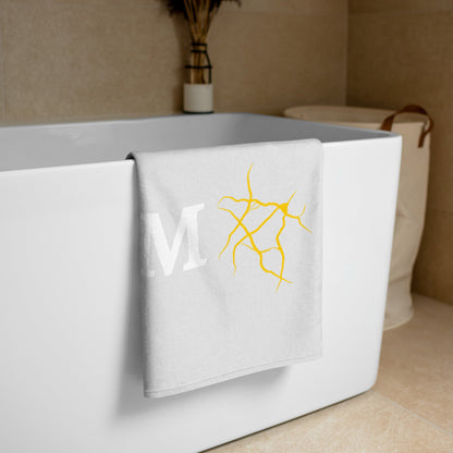 Serviette LOVE SXM Prestige SXM Gris Clair et Or - serviette