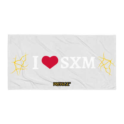 Serviette LOVE SXM Prestige SXM Gris Clair et Or - serviette