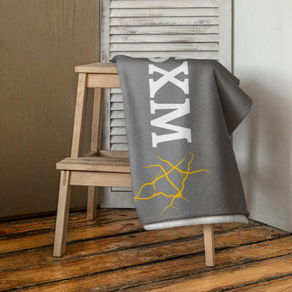 Serviette LOVE SXM Prestige SXM Gris Clair et Or - serviette