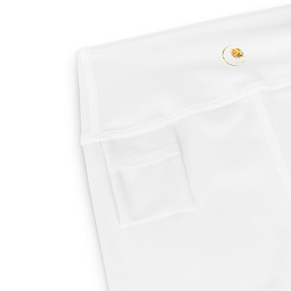 Short de Yoga Prestige™ Blanc et Or Filament - Prestige SXM