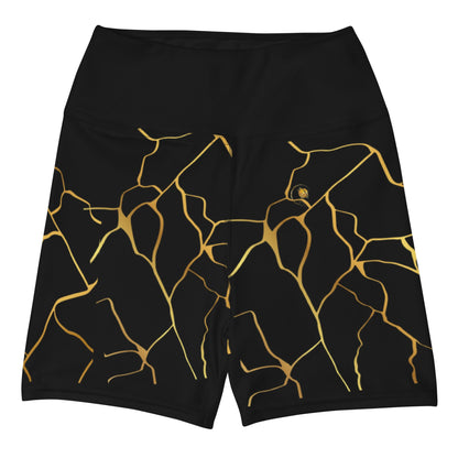 Short de Yoga Prestige™ Noir et Or Filament - Prestige SXM