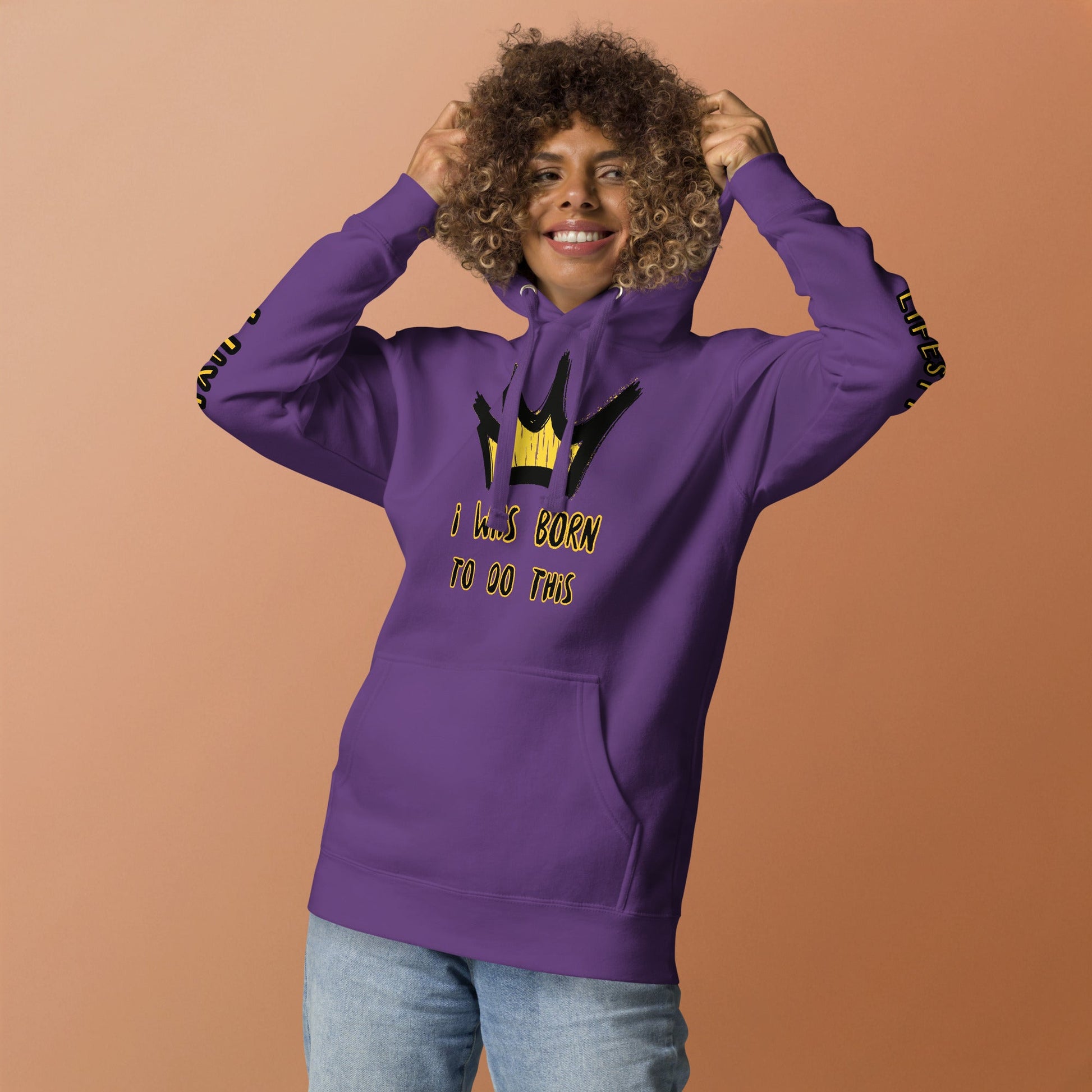 Sweat à Capuche Unisexe Prestige™ Violet "I WAS BORN TO DO THIS" - Prestige SXM