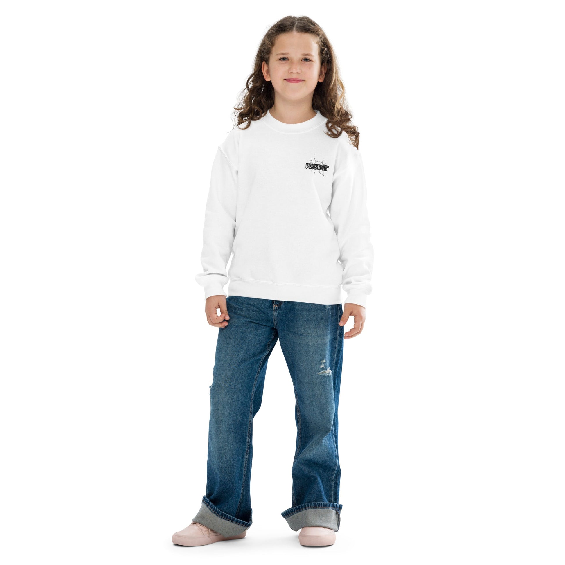 Sweat classique enfant Unisexe en Gildan 18000B Prestige™ Noir et Blanc NEW STYLE - Prestige SXM