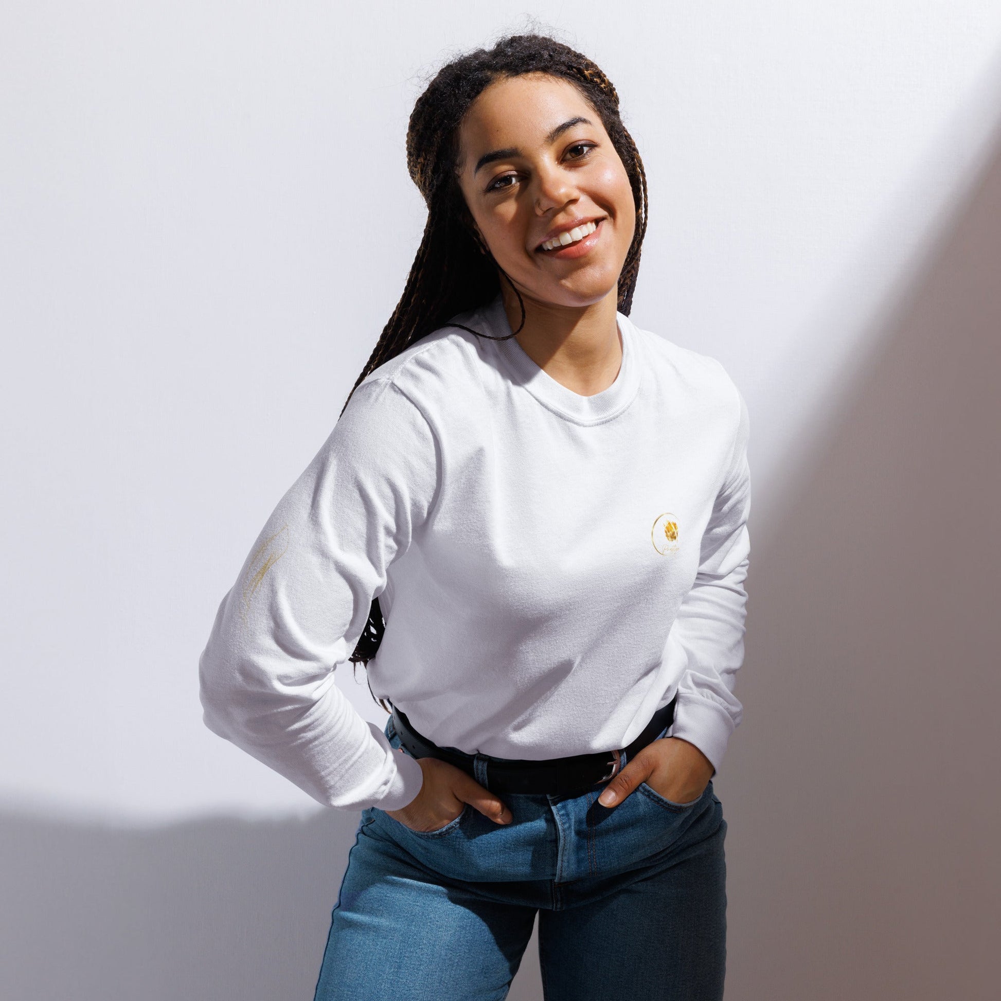 Sweatshirt unisexe Prestige™ à manches longues teinté Noir et Or - Prestige SXM
