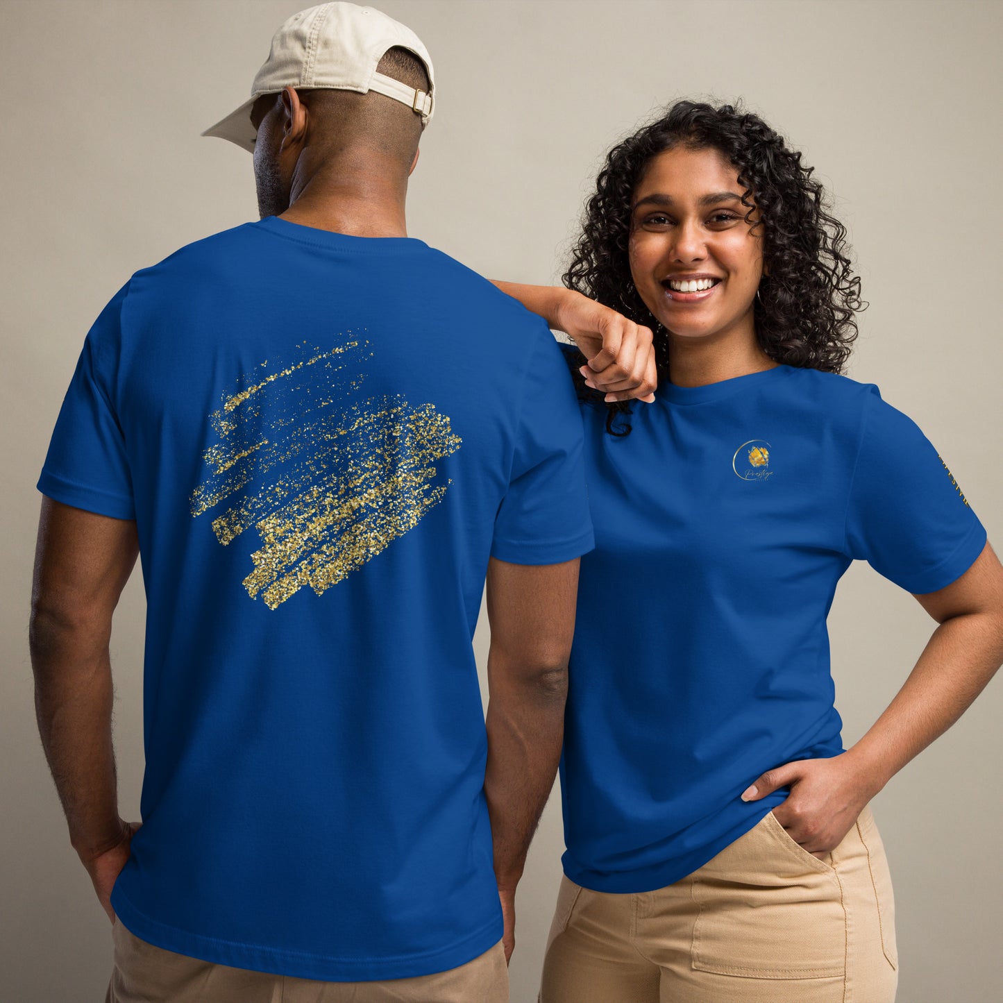 T-shirt Logo Style Poussière d'or Prestige™ unisexe - Prestige SXM