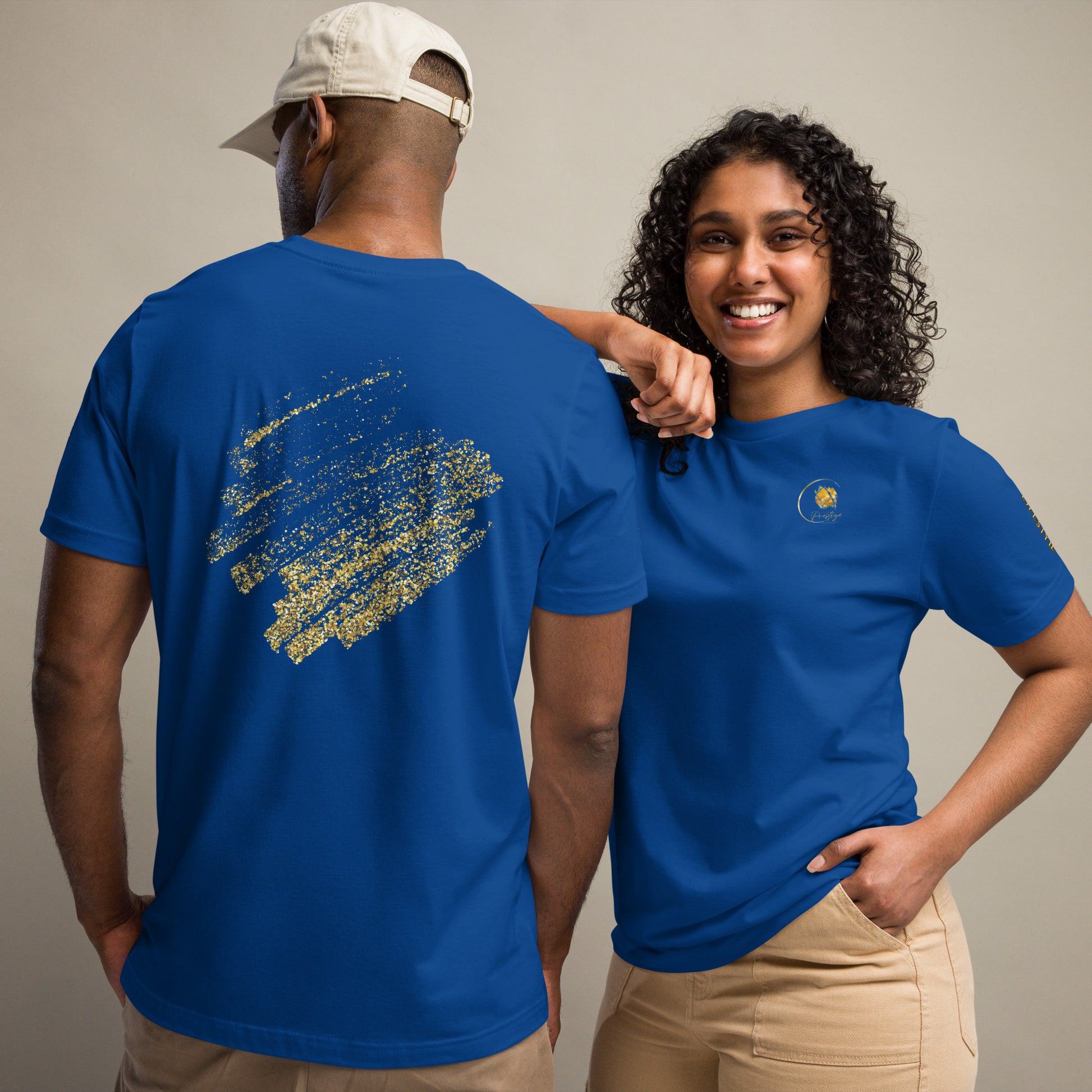 T-shirt Logo Style Poussière d'or Prestige™ unisexe - Prestige SXM