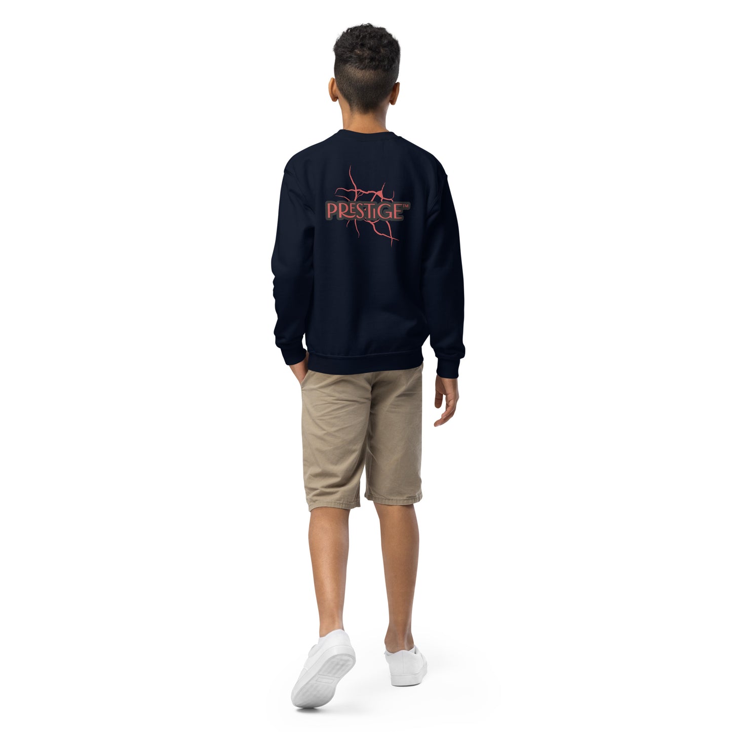Sweat classique enfant Unisexe en Gildan 18000B Prestige™ Noir et Rouge NEW STYLE - Prestige SXM