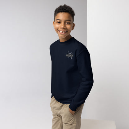 Sweat classique enfant Unisexe en Gildan 18000B Prestige™ Noir et Blanc NEW STYLE - Prestige SXM