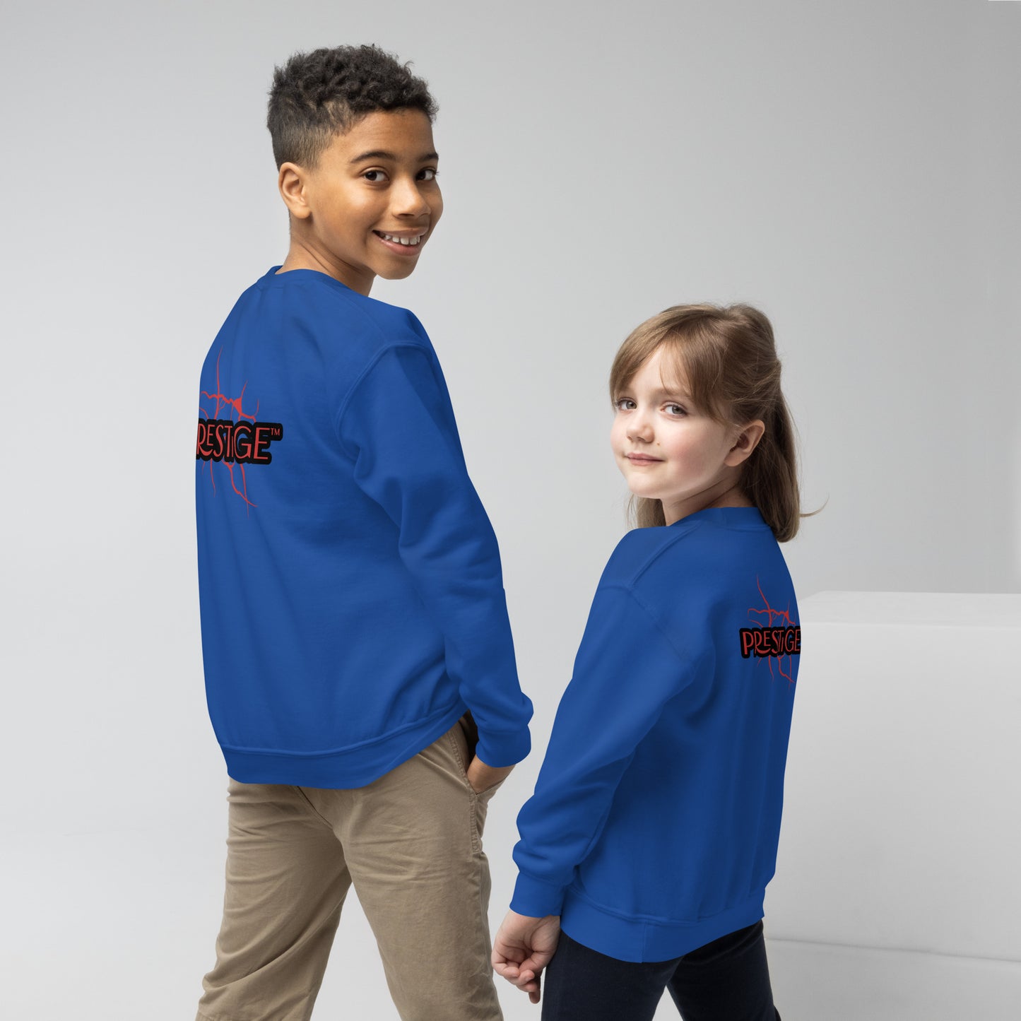 Sweat classique enfant Unisexe en Gildan 18000B Prestige™ Noir et Rouge NEW STYLE - Prestige SXM