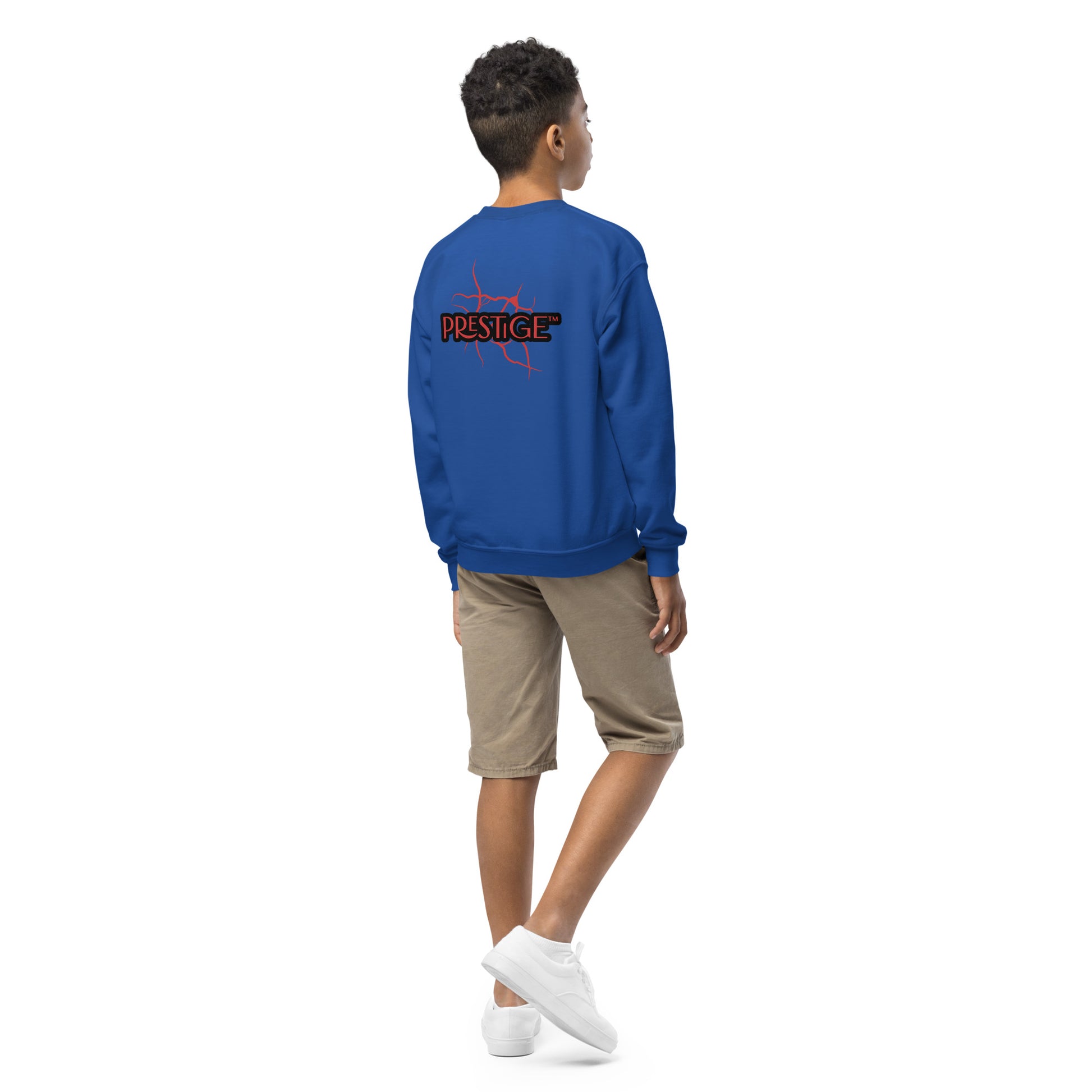 Sweat classique enfant Unisexe en Gildan 18000B Prestige™ Noir et Rouge NEW STYLE - Prestige SXM