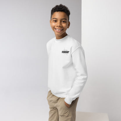 Sweat classique enfant Unisexe en Gildan 18000B Prestige™ Noir et Blanc NEW STYLE - Prestige SXM